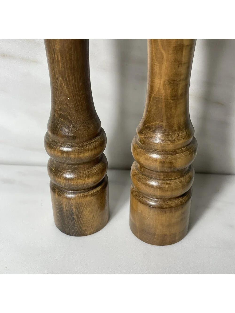 MCM Wooden Salt Shaker & Pepper Grinder Boho Regency Style 10” Alba Trading Corp